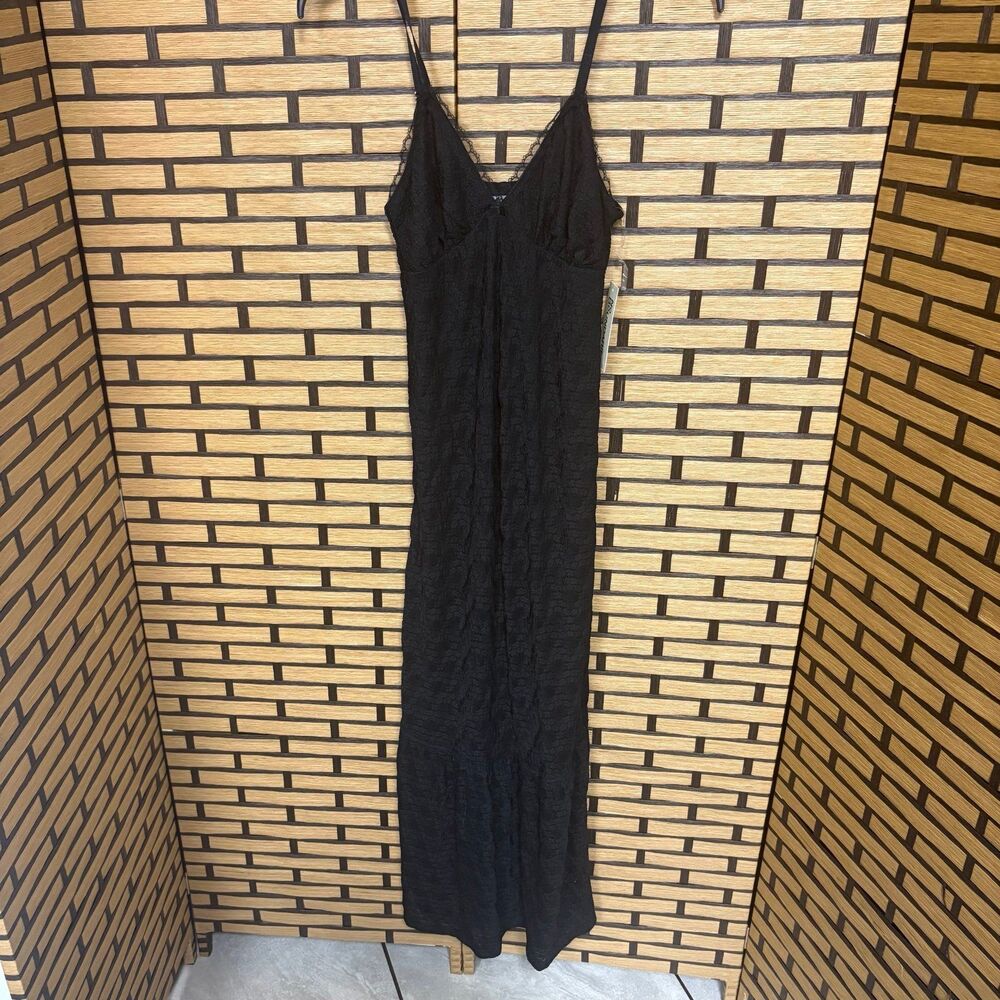 No Boundaries Black Lace Maxi Dress Size XS